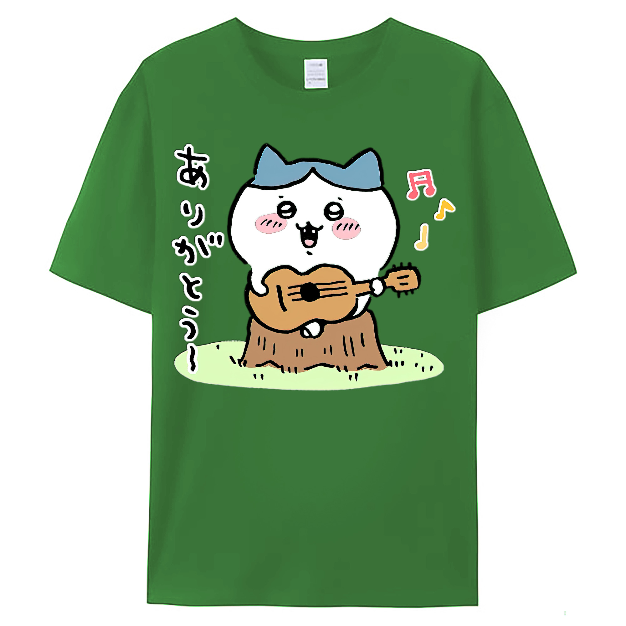 （画像用） ちいかわ ハチワレ Chii-kawa hachiware レディースカジュアルプリントTシャツ（綿100％）